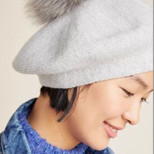 NWT Anthropologie Zurich Pommed Beret Hat.